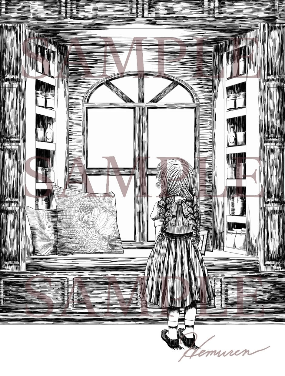 ペン画風の表紙、裏表紙お描きします 小説などのお話の扉にお使いください。 イメージ2