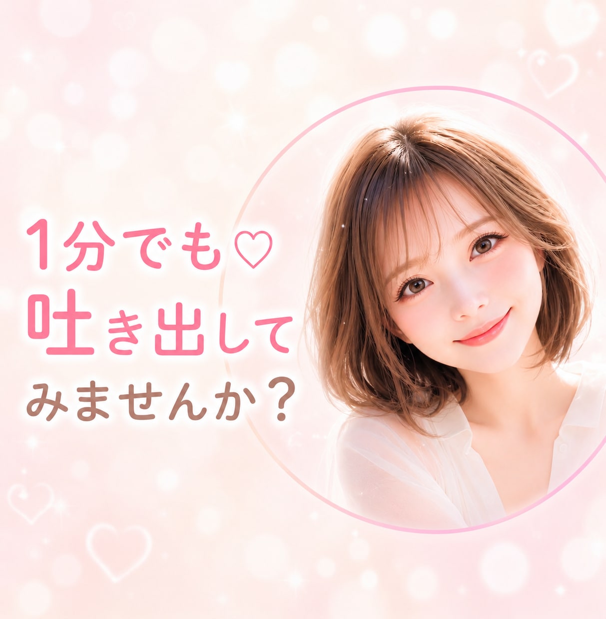 お試し❤️誰にも言えない悩み…そっとお聴きします モヤモヤ☘️ストレス☘️圧倒的共感力☘️電話相談☘️癒し イメージ1