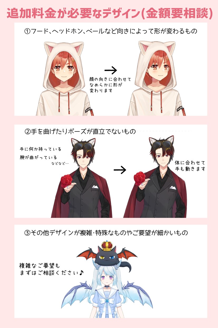 イラストから！vtuber用モデル作ります キャラデザからモデリングまで！Vtuberになりたい方へ。 イメージ4