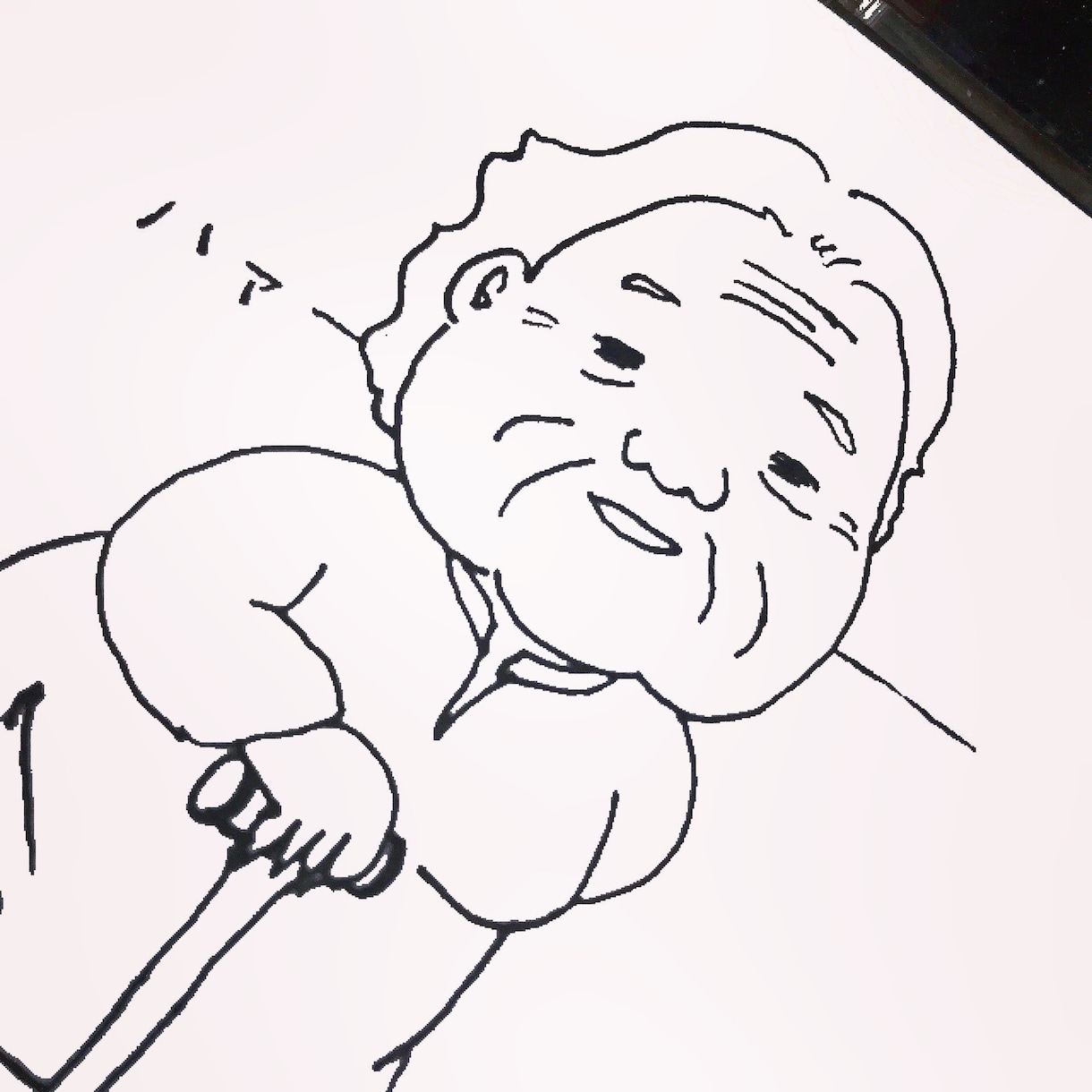 似顔絵を黒のペン画で仕上げます 表情ありのユニーク＆ホンワカ系です♡ イメージ2