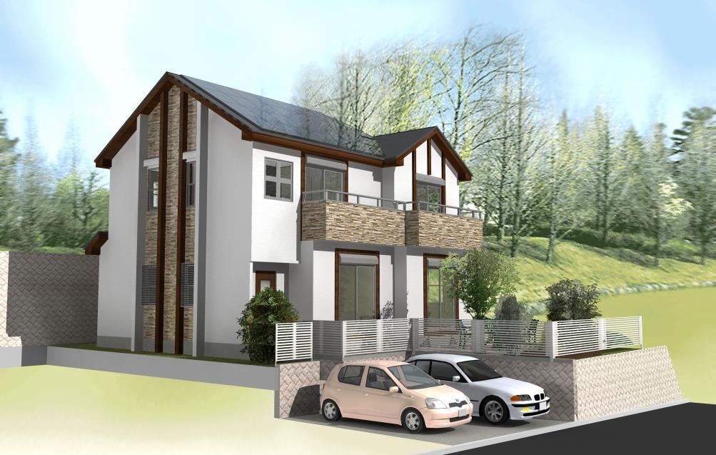 住宅の外観CGパースを作成します 輸入住宅を特に得意としています。デザインのご提案も可。 イメージ9