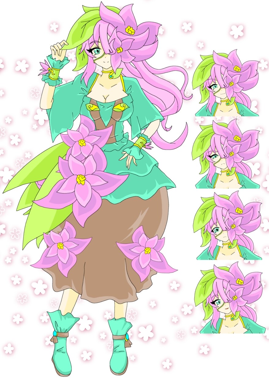花の魔女（女の子）となっています 花の魔女（女の子）で、表情差分（４種）ありです。 イメージ1