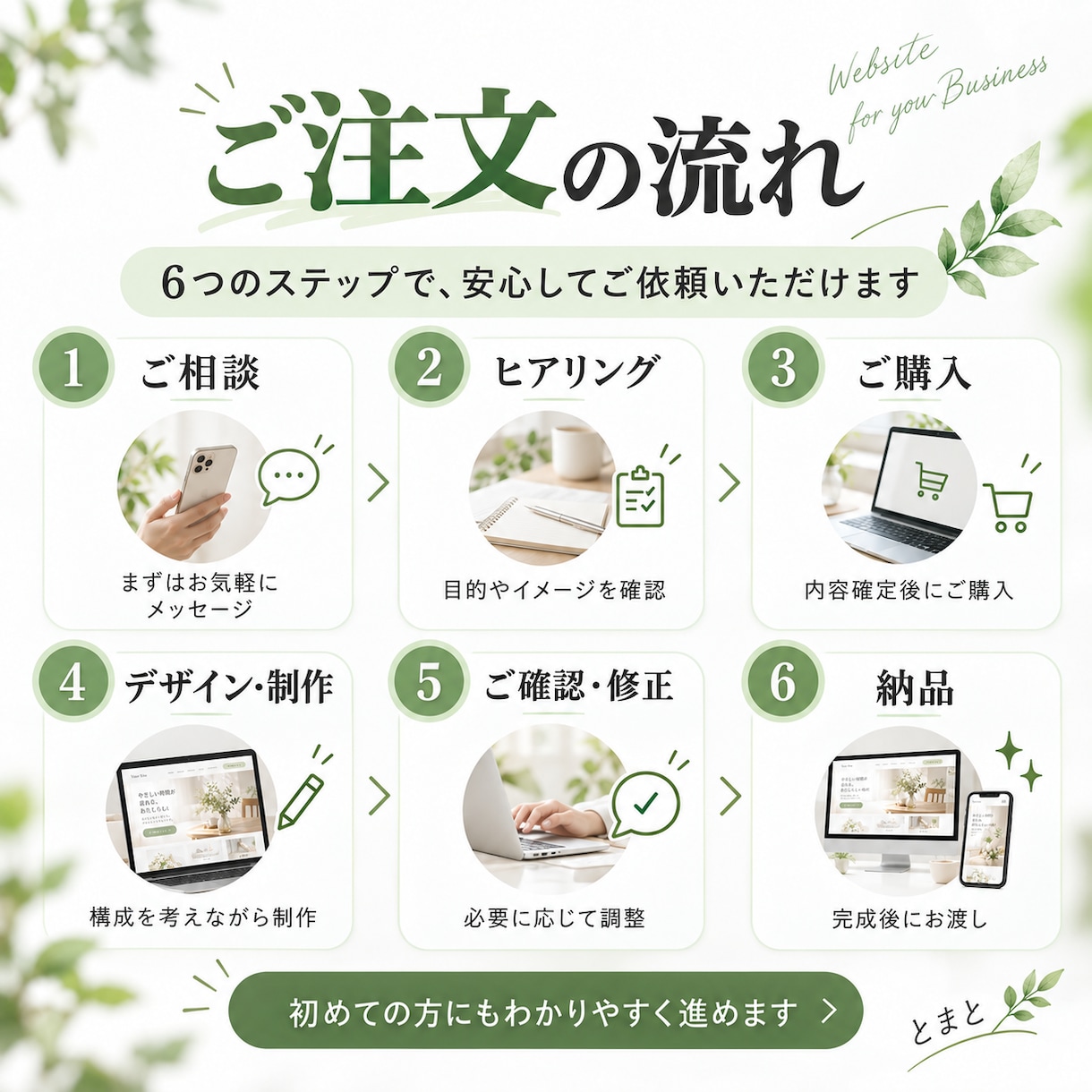 個人事業主・サロン向け｜WixでＨＰを制作します スマホ対応・予約導線まで丁寧に整えます イメージ4
