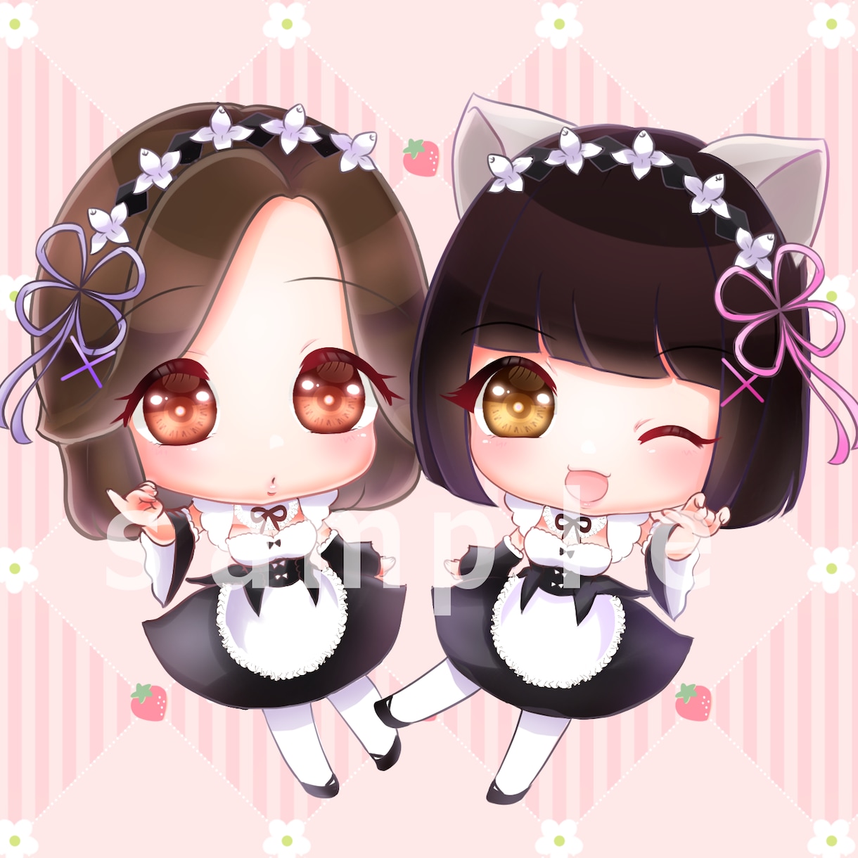 あなただけのミニキャラ描きます あなたの分身描きます♪似せることが得意です。 イメージ1