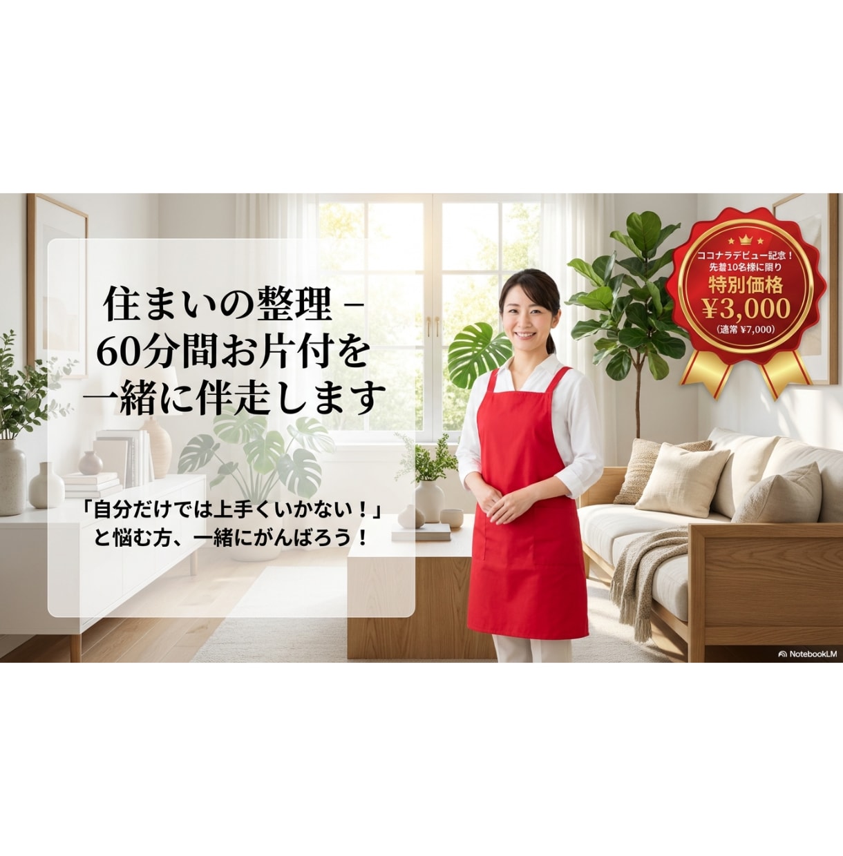 住まいの整理 - 60分間お片付を一緒に伴走します 「自分だけでは上手くいかない！」と悩む方一緒にがんばろう！ イメージ1
