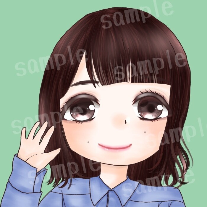 2名様限りミニキャラ2名分を1500円で描きます 夢絵や、ペア画、違うポーズ、表情差分などを描きます！ イメージ5