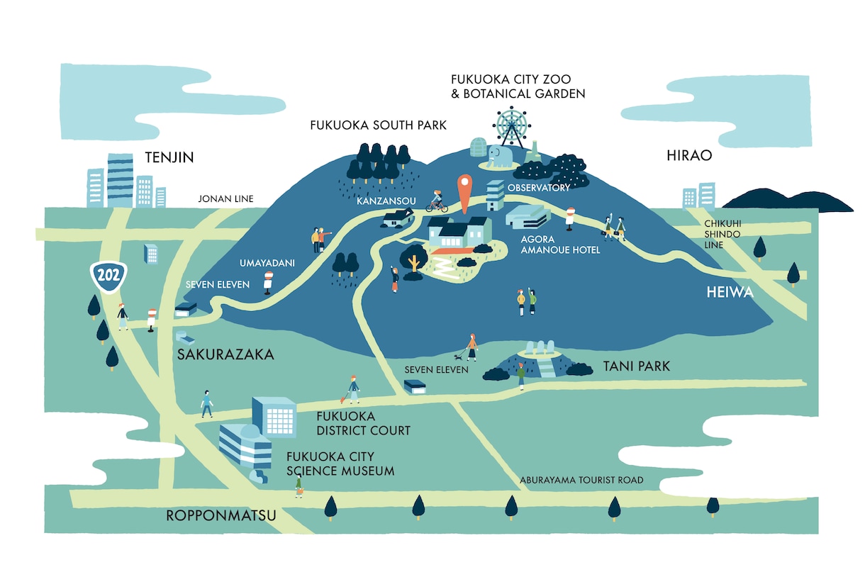 実績多数！イラストマップ・施設案内図作成します 地域・店舗の魅力をより伝えたい方におすすめです イメージ5