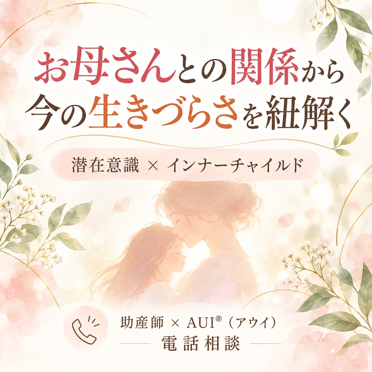 お母さんとの関係から今の生きづらさを紐解きます 潜在意識まで見ながら、本当の気持ちを一緒に整理します イメージ1