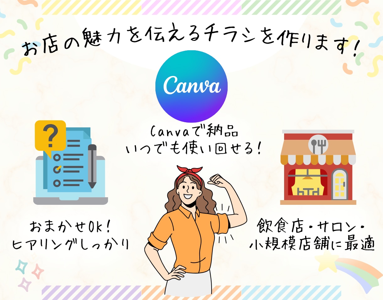 集客にお困りの方へ！Canvaでチラシを制作します 修正無制限！納品後はテンプレとしても使用OK！ イメージ3