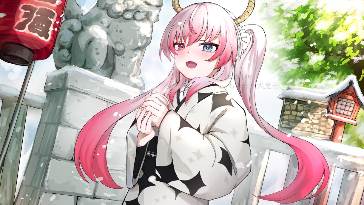 キャラクターメインの一枚絵を描きます 目を引くイラスト！オールジャンル対応します！最短3日納品可能 イメージ2