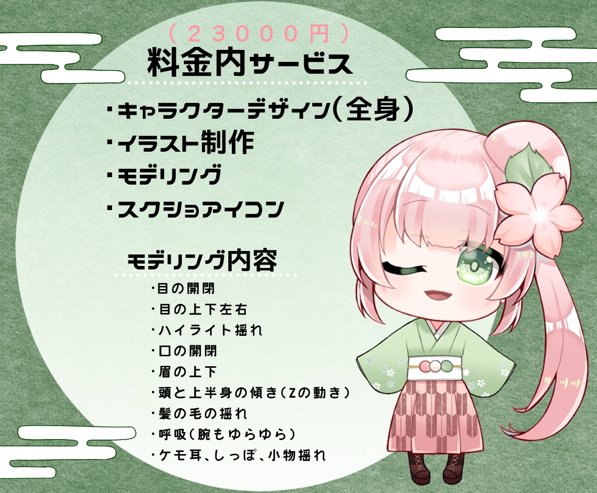 デフォルメVtuber用モデル制作します 可愛いミニキャラLive2Dをキャラデザ～モデリングまで！ イメージ2
