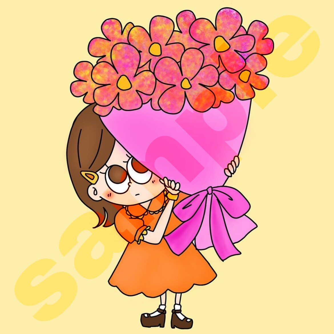 可愛いポップなイラストを制作します ポップなイラストであなたのアイコンをカラフルに！ イメージ4
