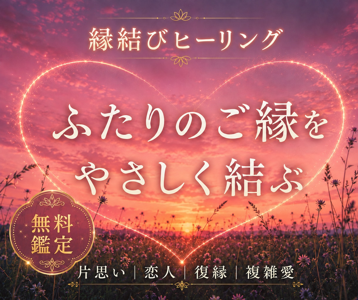 あの人とのご縁を深める♡縁結びヒーリングを届けます ◇ 片思い/恋人/夫婦/復縁✨希望者には無料鑑定♡ イメージ1