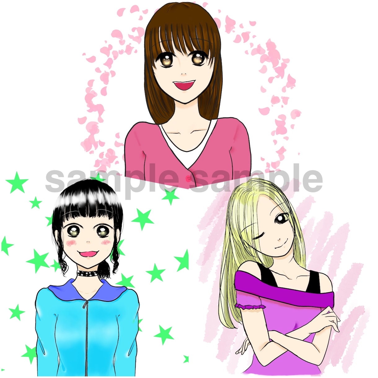 魅力を引き出す似顔絵SNSアイコンを描きます ナチュラルさと似すぎない親近感溢れるアイコンで印象アップ！ イメージ3