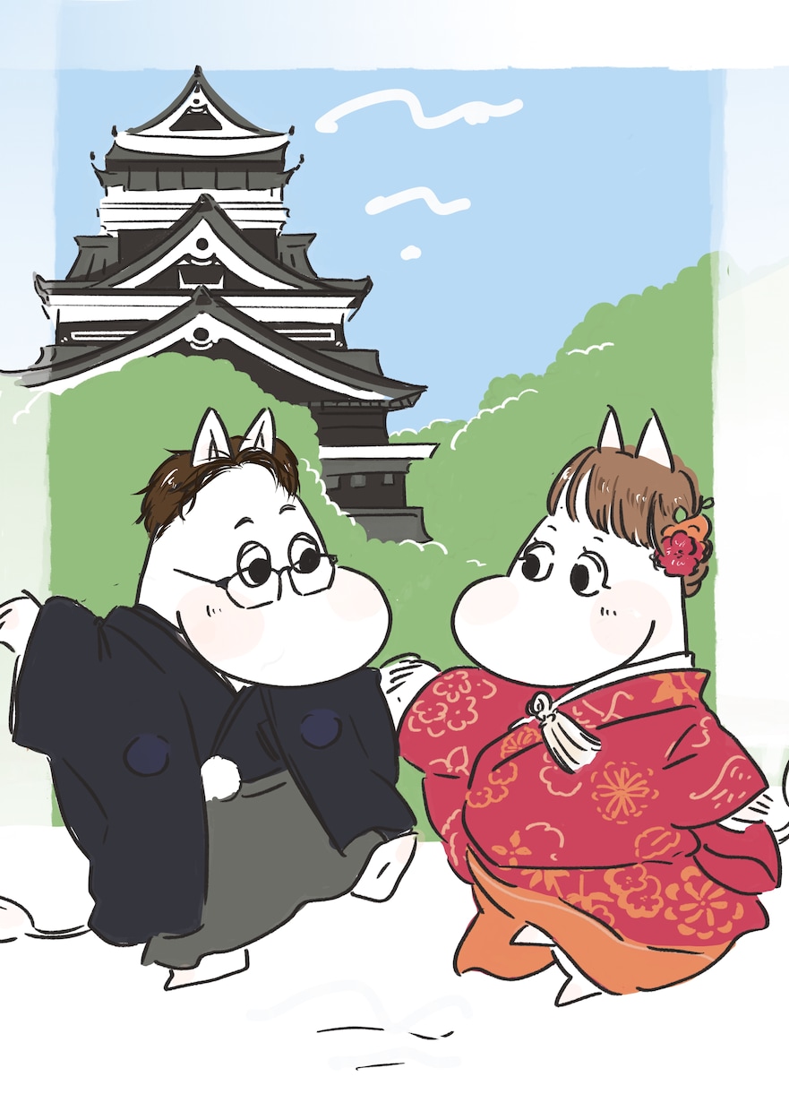 ムーミン風ウェルカムボード描きます ゆるキャラでおふたりの似顔絵ウェルカムボードを作成します イメージ6