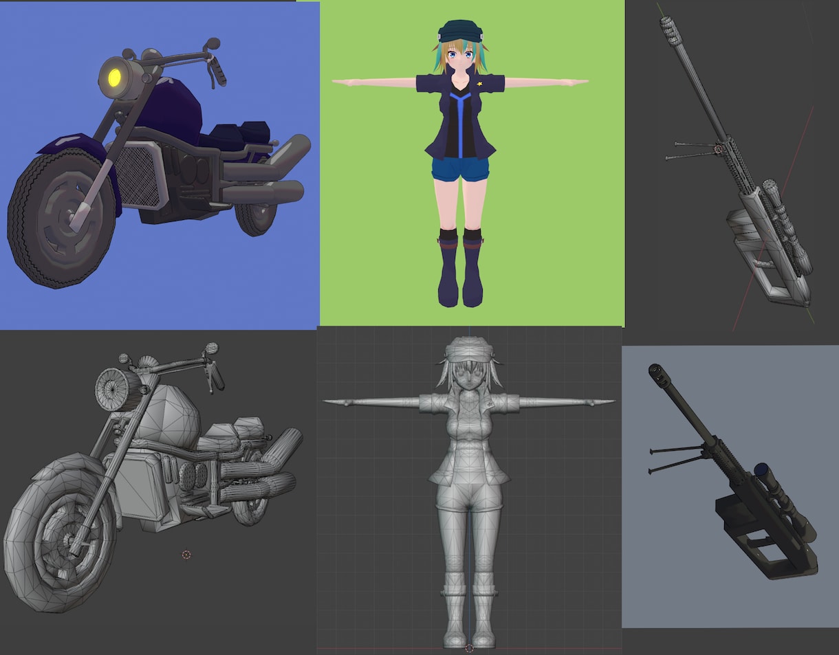 ゲーム・VR向けローポリの武器・家具など制作します 外部3DECサイト販売実績あり！ゲームVR向け小物作ります イメージ1