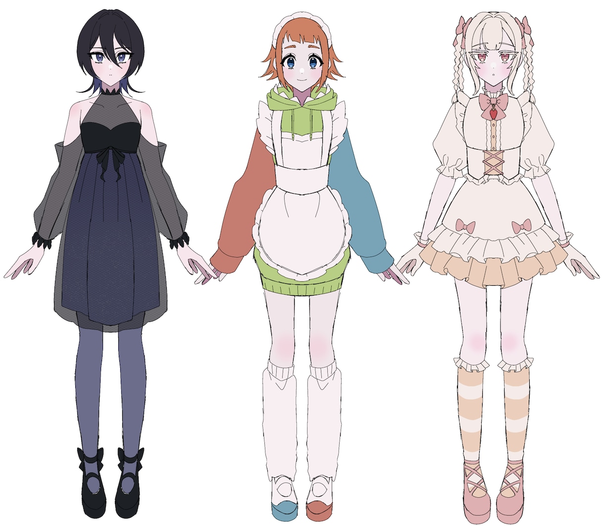 淡い色味でキャラデザと立ち絵を描きます 配信や創作、グッズに使えるキャラデザと立ち絵を制作します！ イメージ3