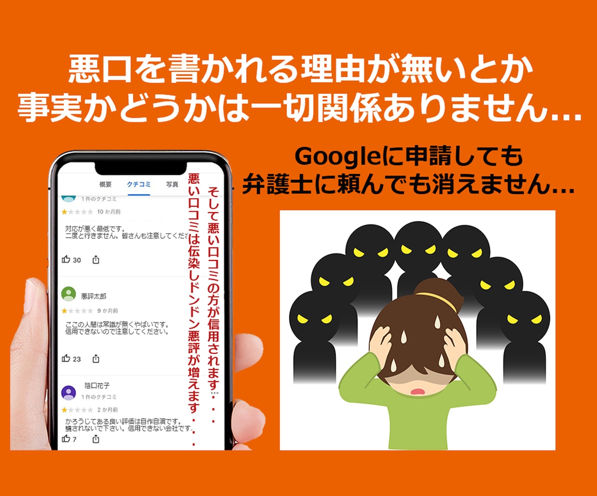 貴方の店舗・企業のグーグル口コミを削除致します 総合評価1、2以下なら視野にいれましょう！ イメージ3
