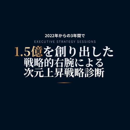 経営者限定 低単価から億超え次元上昇戦略診断します 29年の実戦知見と億超えのロジックでビジネスのバグを特定 イメージ1