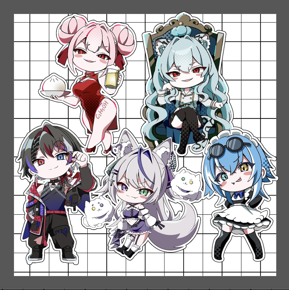 ミニキャラ（デフォルメ・SD）描きます お急ぎの方もご相談くださいませ(別途料金は発生します) イメージ5