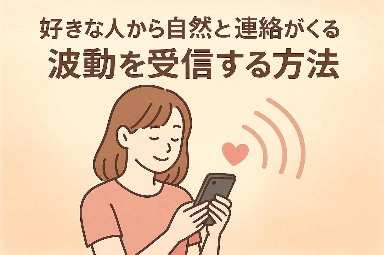 好きな人から自然と連絡が来る波動の受信教えます 自分から連絡する勇気がないあなたへ届け想い イメージ1