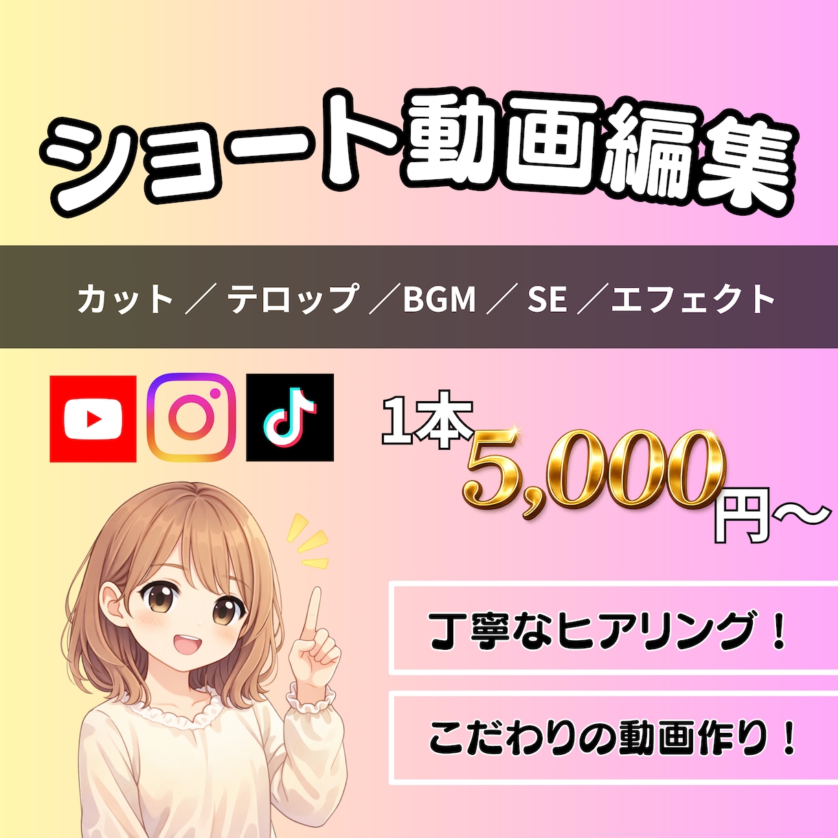 とことんこだわってショート動画を作成します 最短即日納品可！あなたのやりたいに寄り添う動画作り！ イメージ1