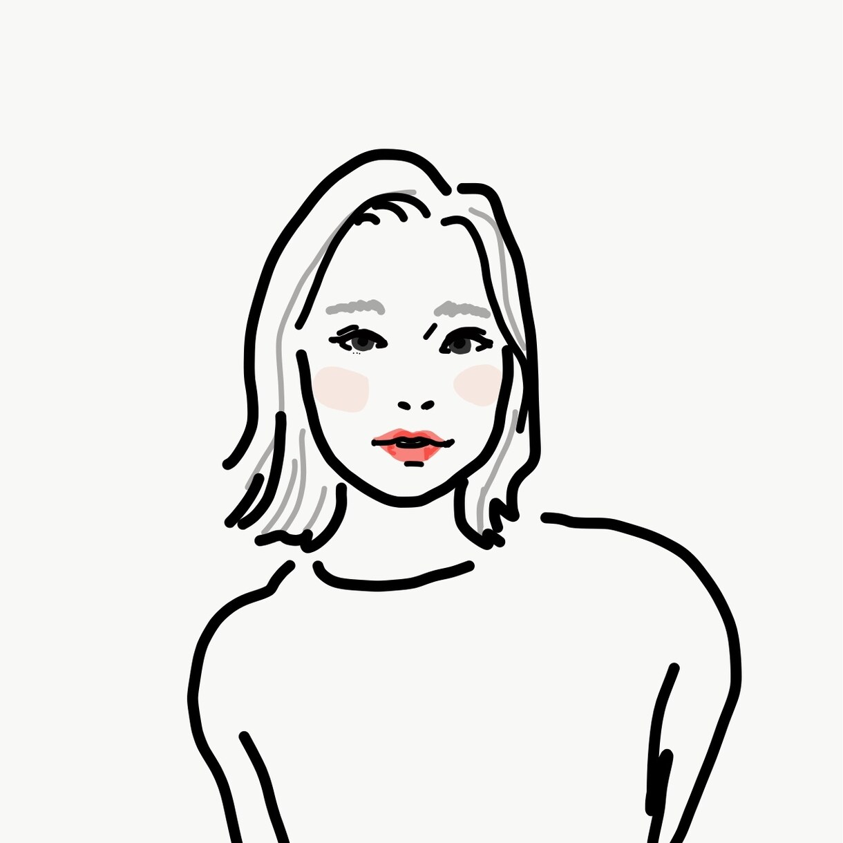おしゃれでシンプルな似顔絵描きます スッキリシンプルでビビッドな似顔絵になります。 イメージ1