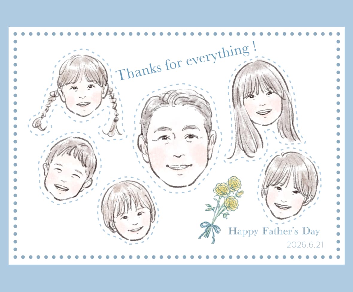 母の日に・父の日・敬老の日に♪似顔絵描きます お誕生日や記念品としてのプレゼントにも♡※データお渡し イメージ4