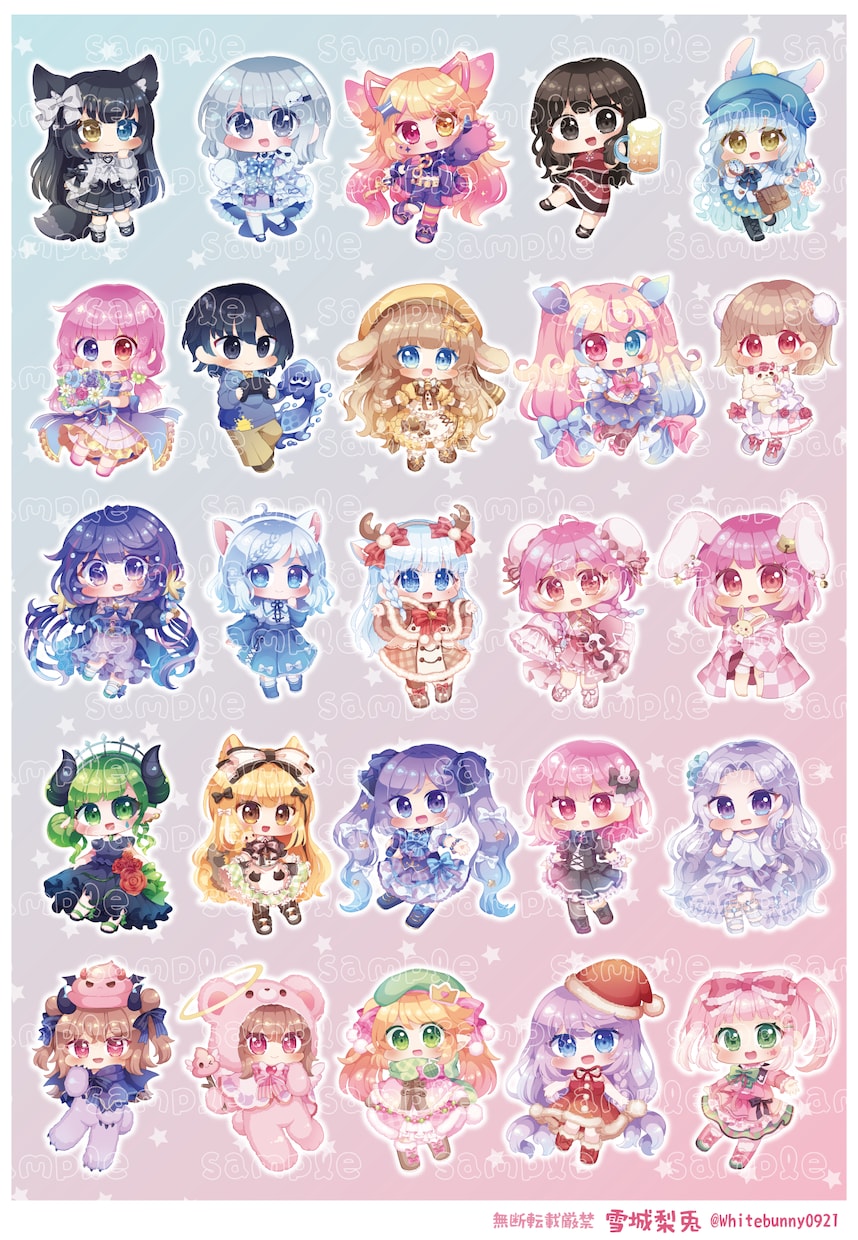 ちっちゃくてかわいい！2.5頭身ミニキャラ描きます グッズや動画にもちもちかわいいミニキャラはいかがですか？ イメージ5