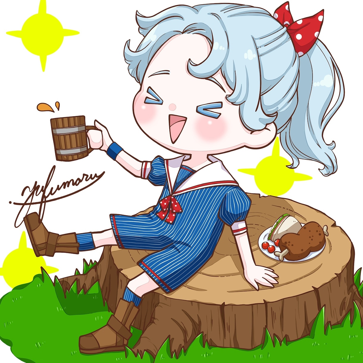 可愛い世界に一つのミニキャラ描きます ブログやYouTubeなどで活躍するオリキャラを制作します♪ イメージ4