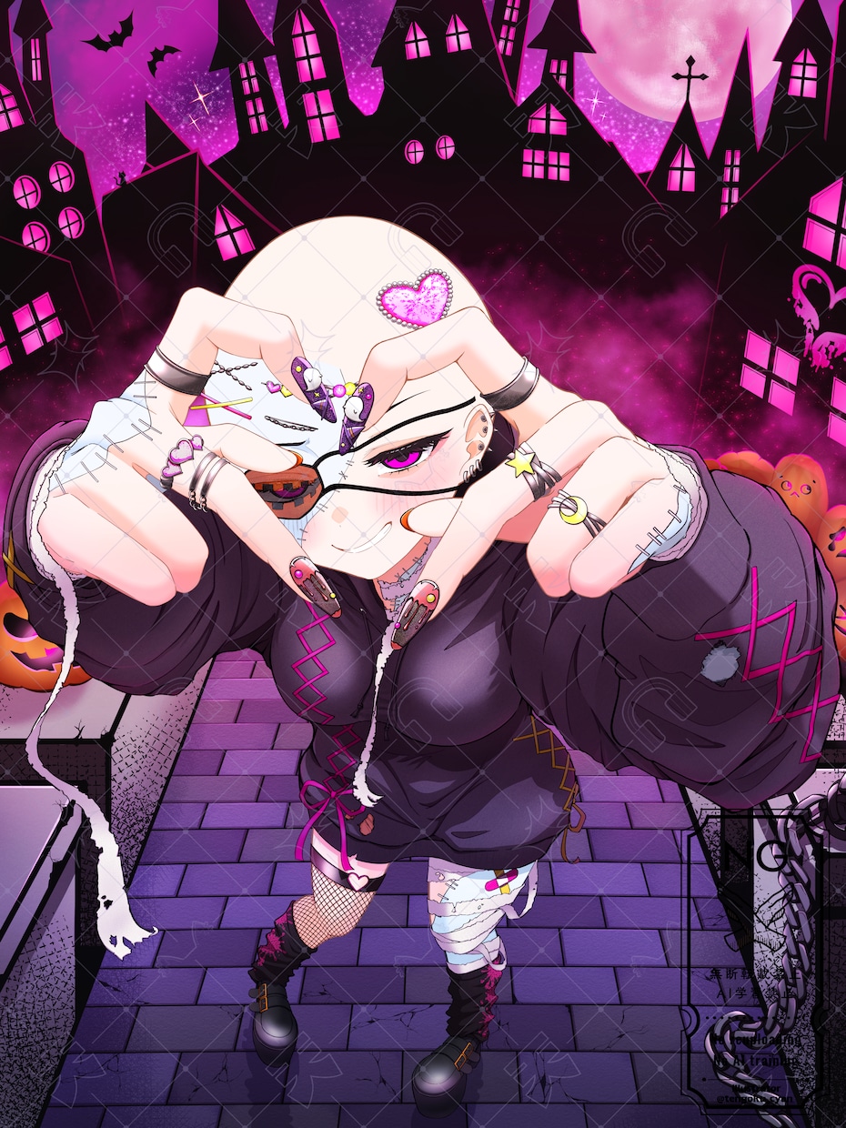 商用利用可！量産一枚絵【ハロウィン】を描きます ライバー活動をお手伝い！サムネ/パネル開け/おはV/アイコン イメージ3