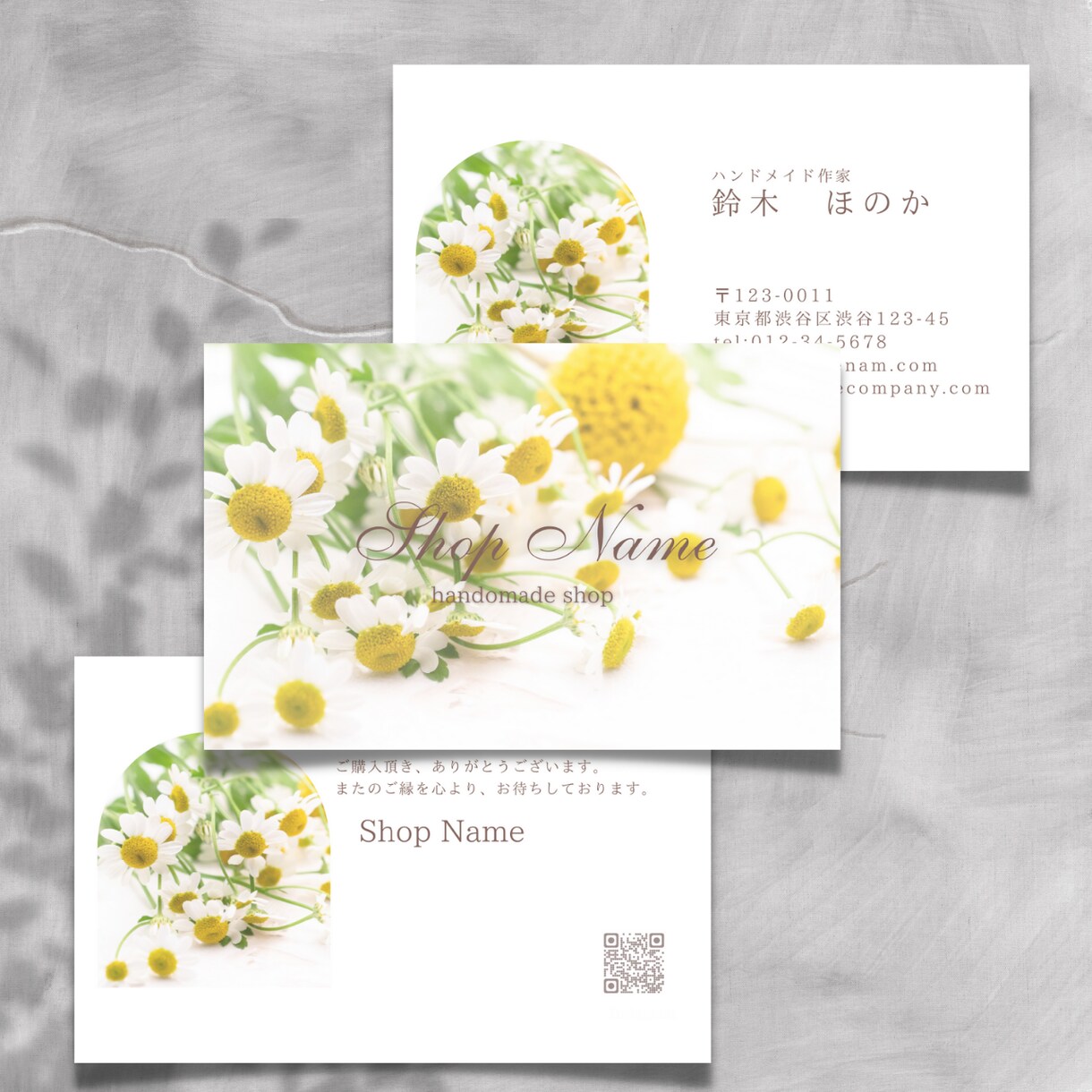 flowerデザインの名刺・ショップカード作ります 起業・開業などこれから名刺・ショップカードが必要な方へ イメージ5