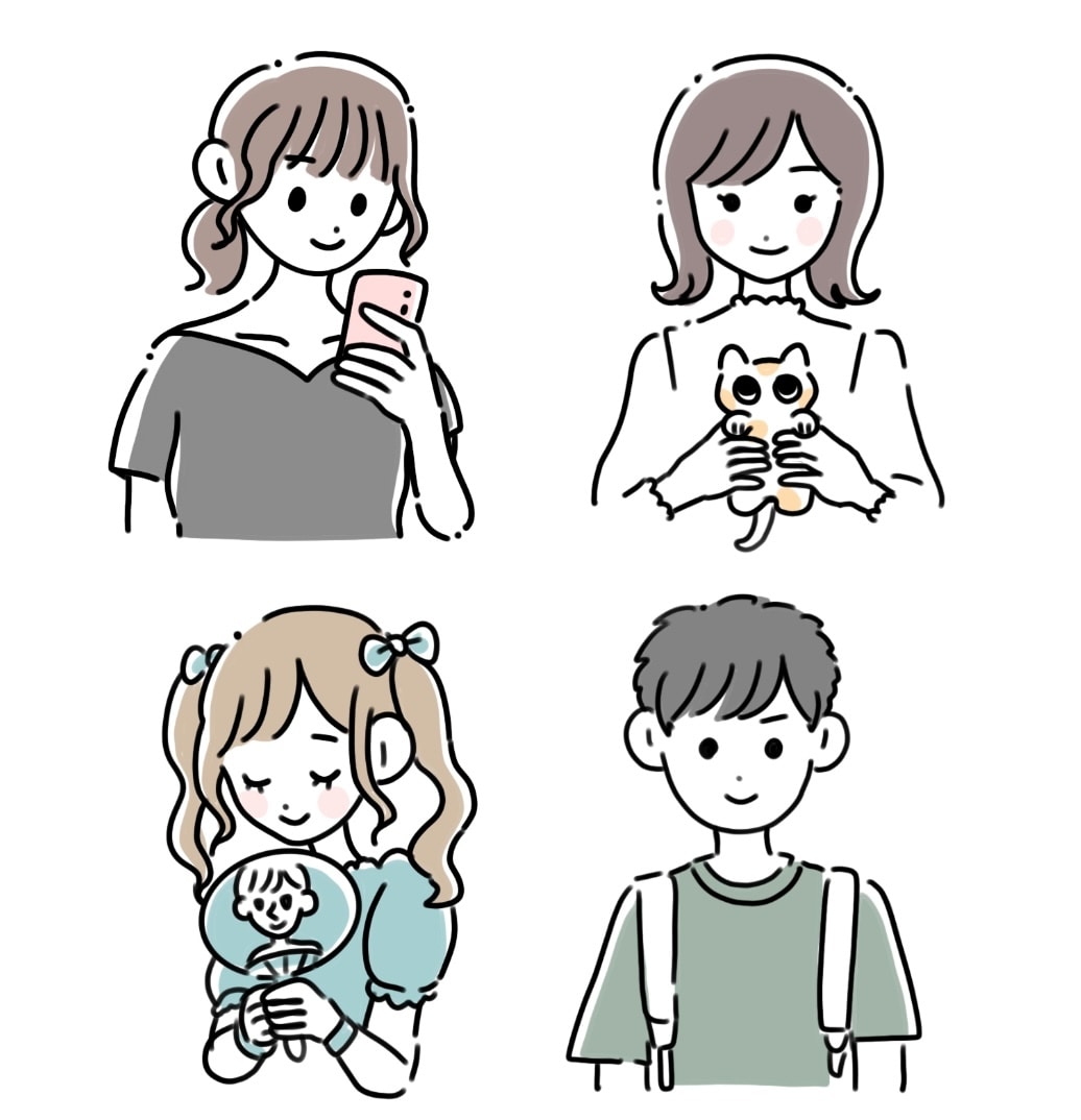 シンプルでかわいいアイコン描きます シンプルな線と塗りでオトナかわいいイラストに！カット絵にも！ イメージ1