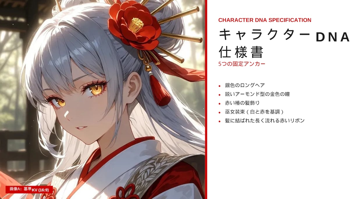 キャラクター仕様書を作成します ｜生成AIキャラクターの別人化を防ぎます イメージ1