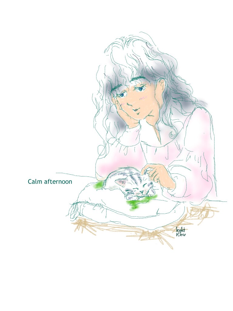 商用OK!優しいタッチでさし絵やアイコン描きます パンフレットやブログなど色鉛筆のゆるふわ女子を作成します イメージ3