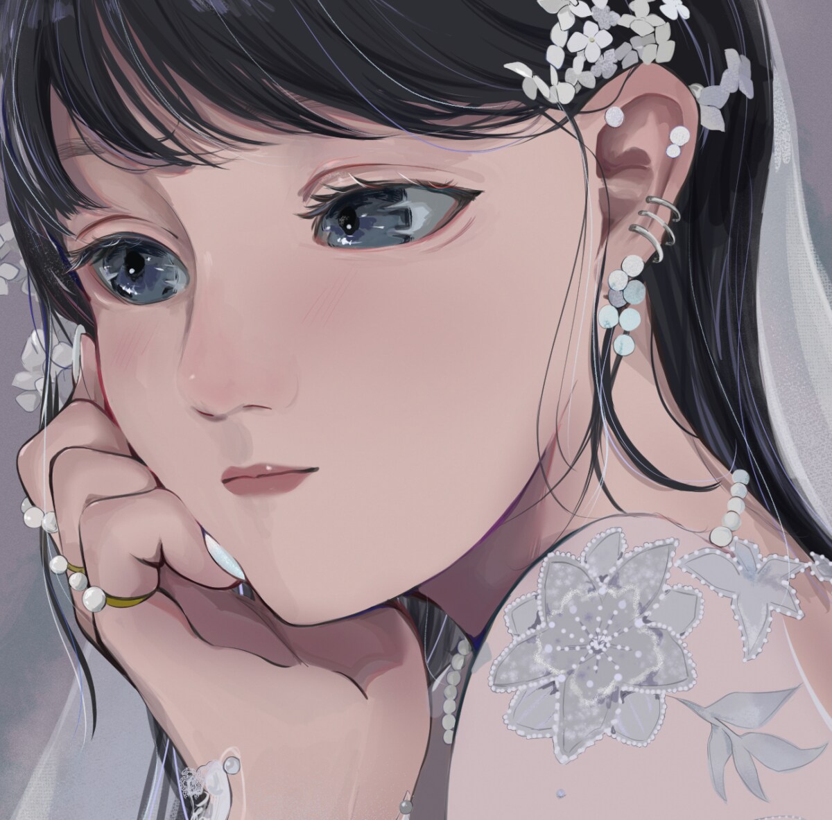 6000円で綺麗な女性（女の子）イラストを描きます 厚塗りと綺麗な線画により、女性の美しさを表現します！ イメージ1