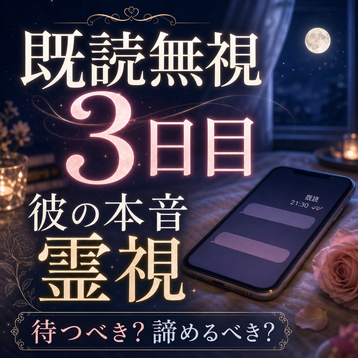 既読無視3日目の彼の本音を霊視します 待つべきか、諦めるべきか。止まった理由とご縁の可能性を視ます イメージ1