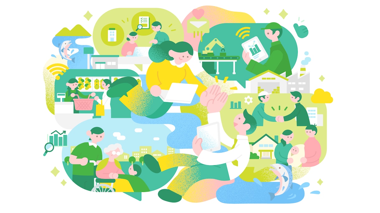 商用可◎ポップで目を惹くカラフルなイラスト描きます 書籍の挿絵やWEB、グッズなど幅広い媒体に対応します！ イメージ1