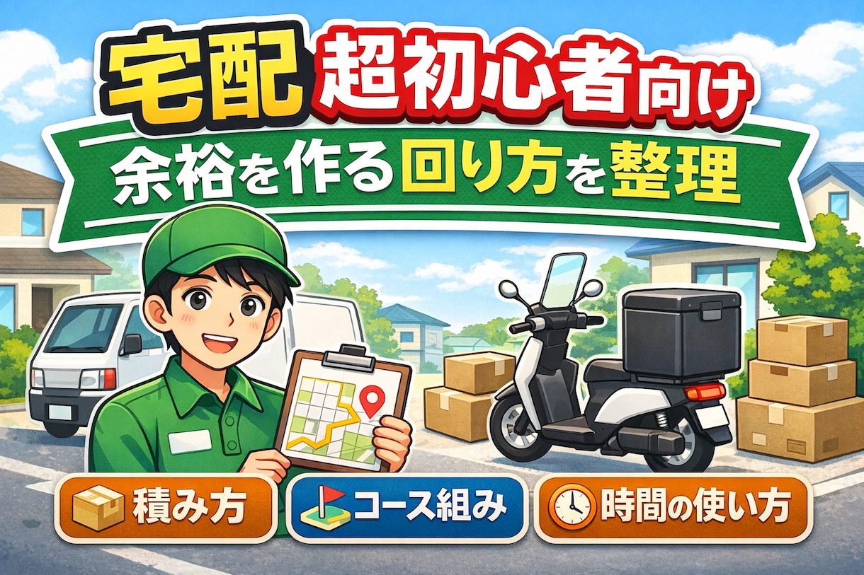 宅配初心者向け｜余裕を作る回り方を一緒に整理します 配達歴浅い方向けの基礎整理です イメージ1