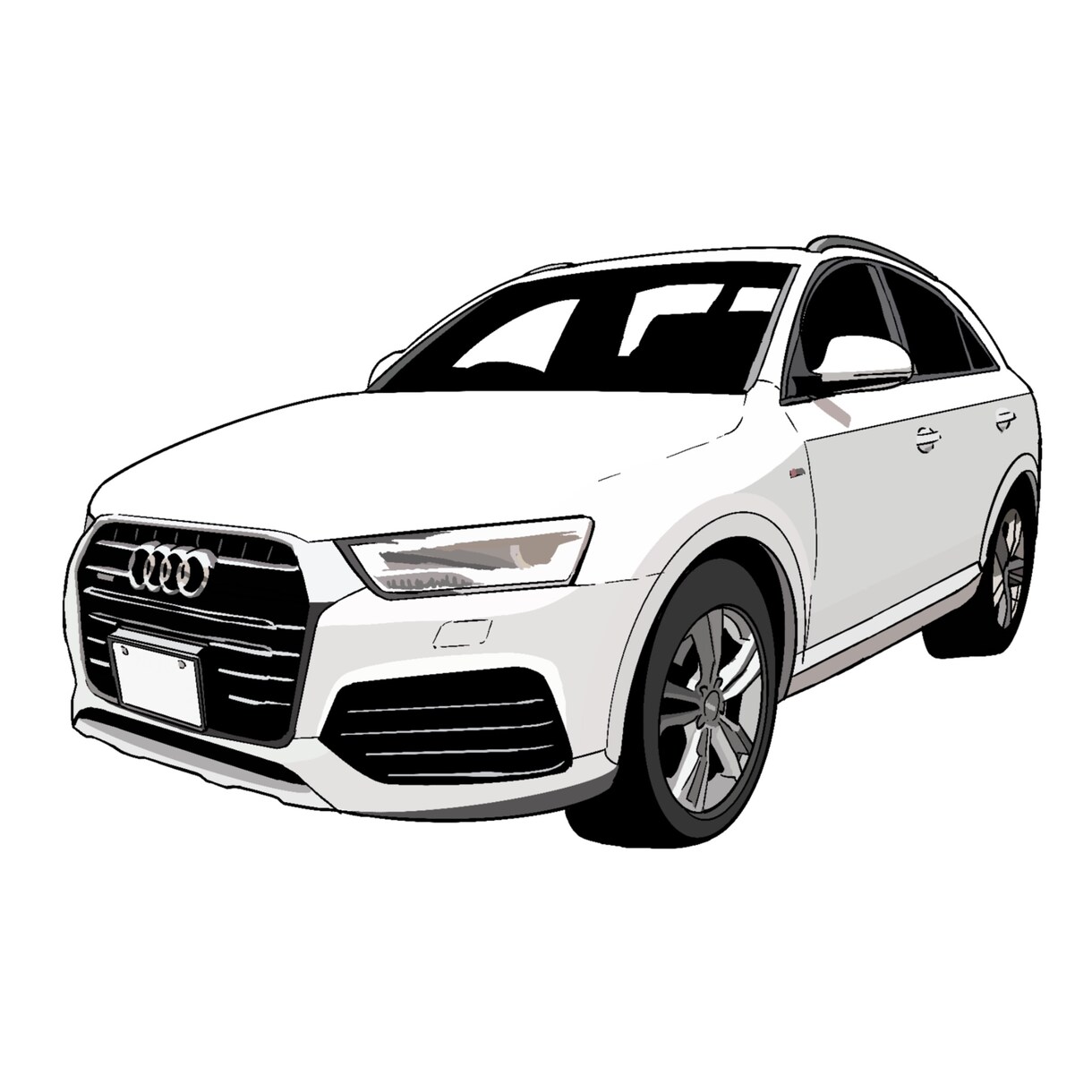 バイク・車のイラストを写真を元にアニメ調に描きます 写真を元に、ポップな配色でイラストを描いていきます。 イメージ3