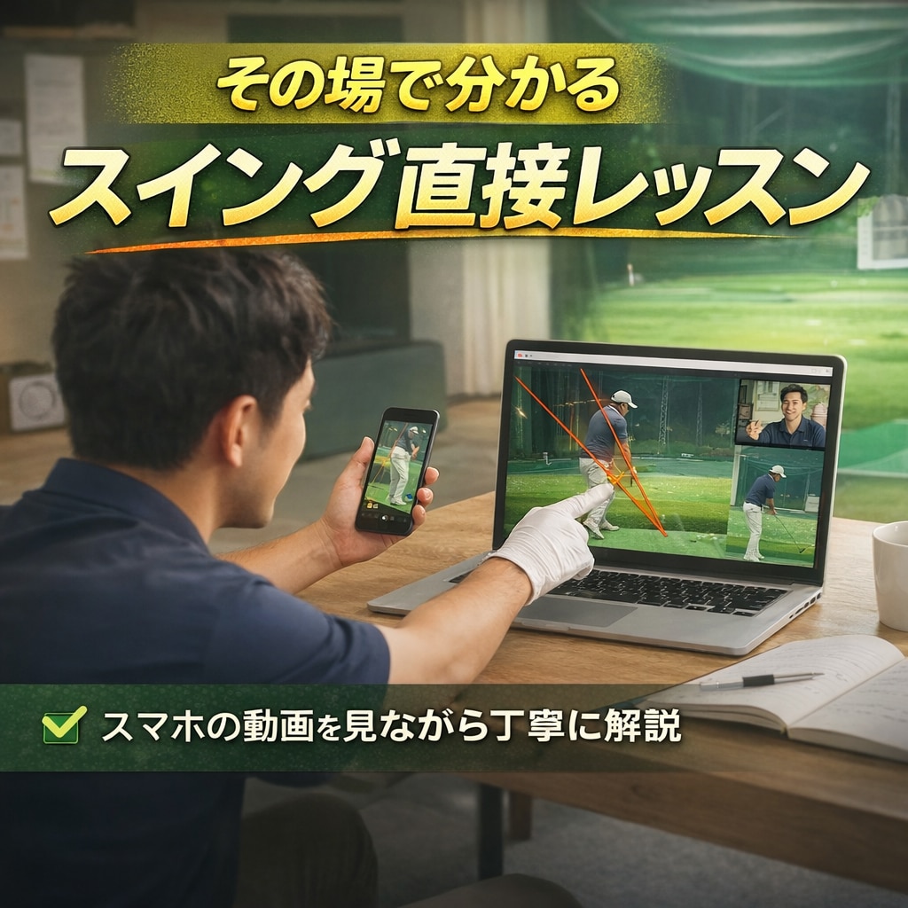 ビデオ通話でスイングを直接解説します その場で分かるあなた専用スイング指導 イメージ1