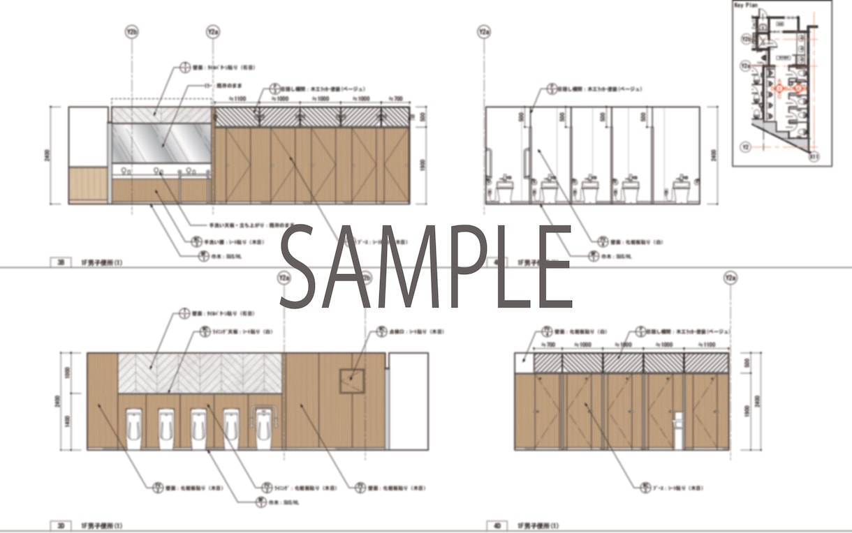 商業施設の内装図面など作図します 平面、展開、造作、什器など内装デザイン経験者が作図します イメージ3