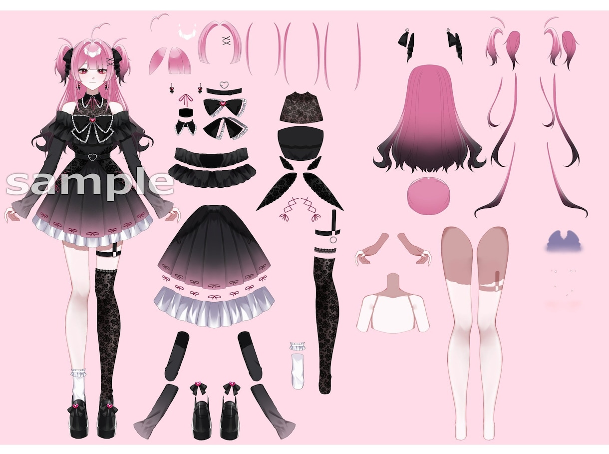 理想にそったパーツ分けイラストを制作致します パーツ分け済PSD、キャラクターデザインを担当いたします イメージ6