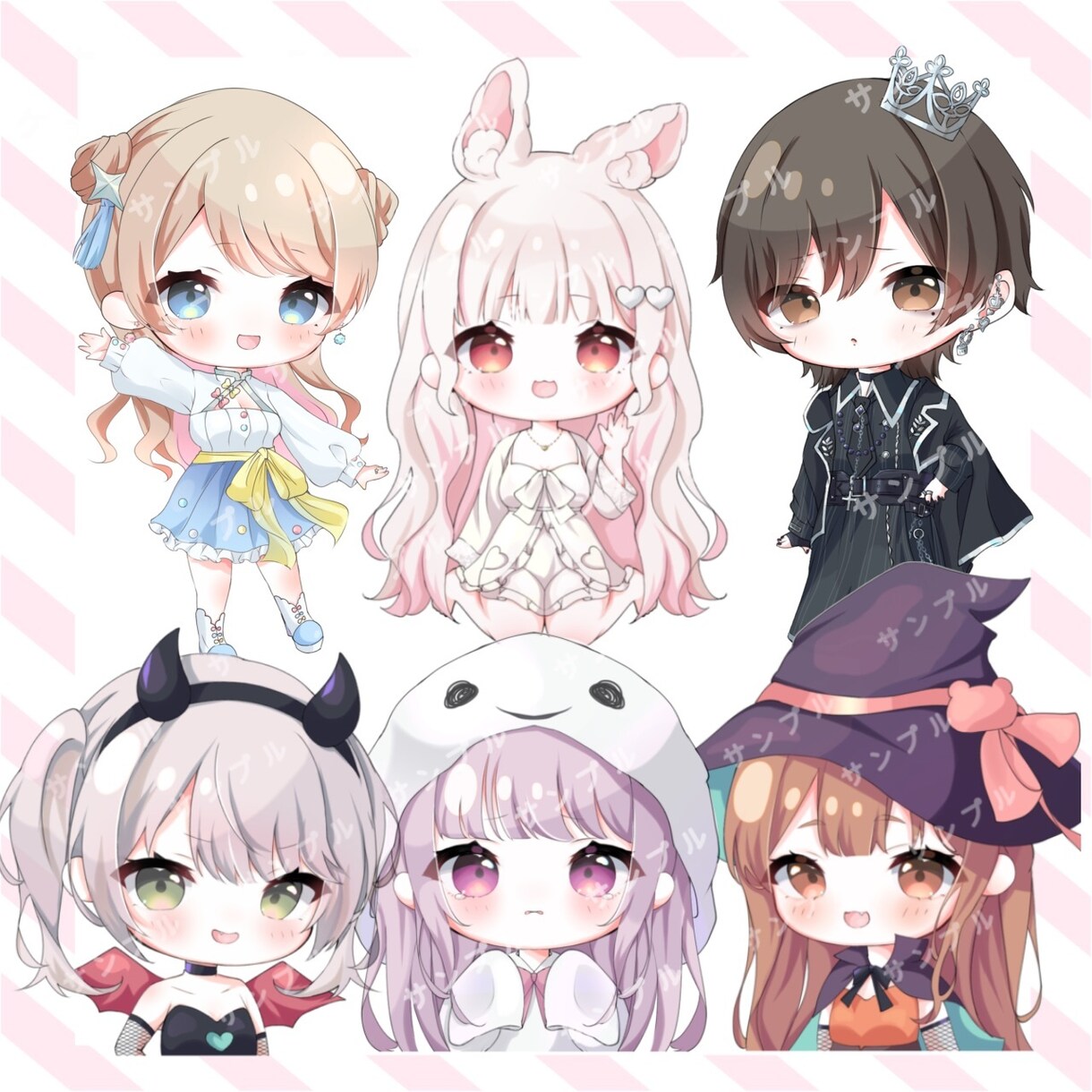 SNSアイコンなど、可愛い系のミニキャラ描きます イラスト作成致します！最短１日から3日ご依頼お待ちしてます イメージ9