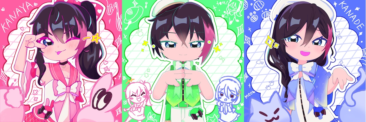 イラスト、立ち絵、SNSアイコンなど描きます 可愛いイラストを描きます！！！ イメージ3