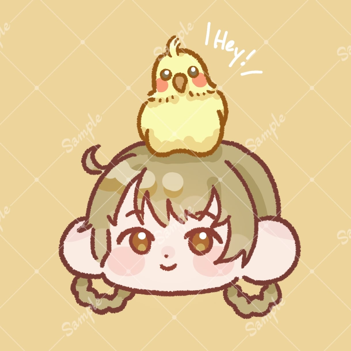 小物とセットで！かわいい♡ゆるふわアイコン描きます あなたのチャームポイントとなる小物とセットで魅力的に!! イメージ4