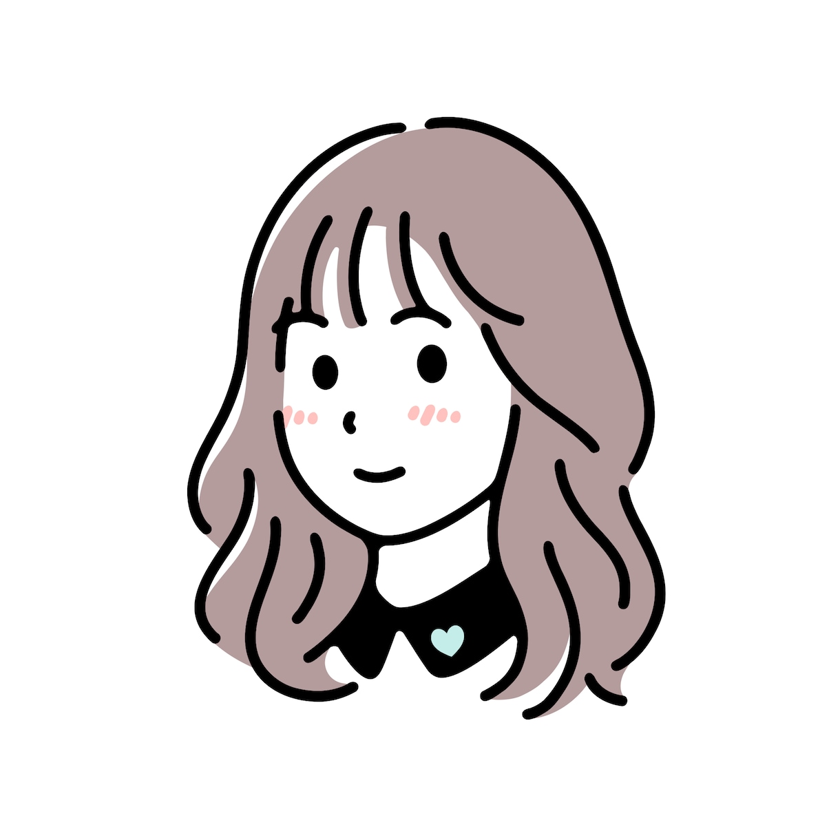 あなたの顔をイラストに♡横顔アイコン描きます ★小物は何点でも無料★即日〜5日で納品！カラーもOKです♪ イメージ1