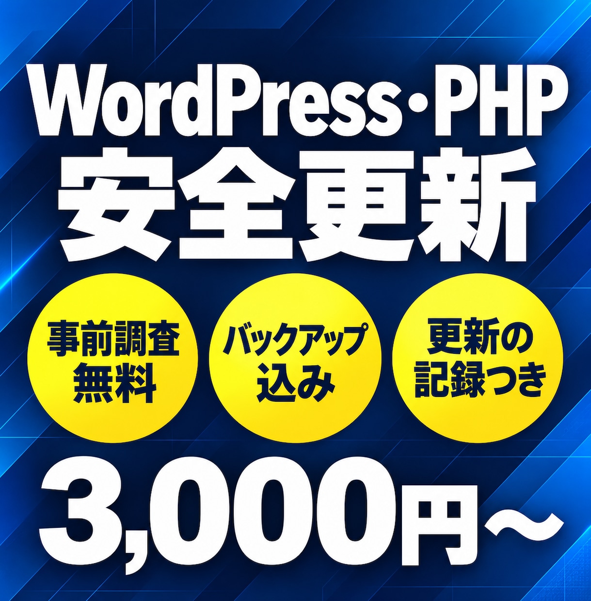 WordPressとPHPを安全に更新します 事前調査無料｜バックアップ込み｜休日も対応 イメージ1