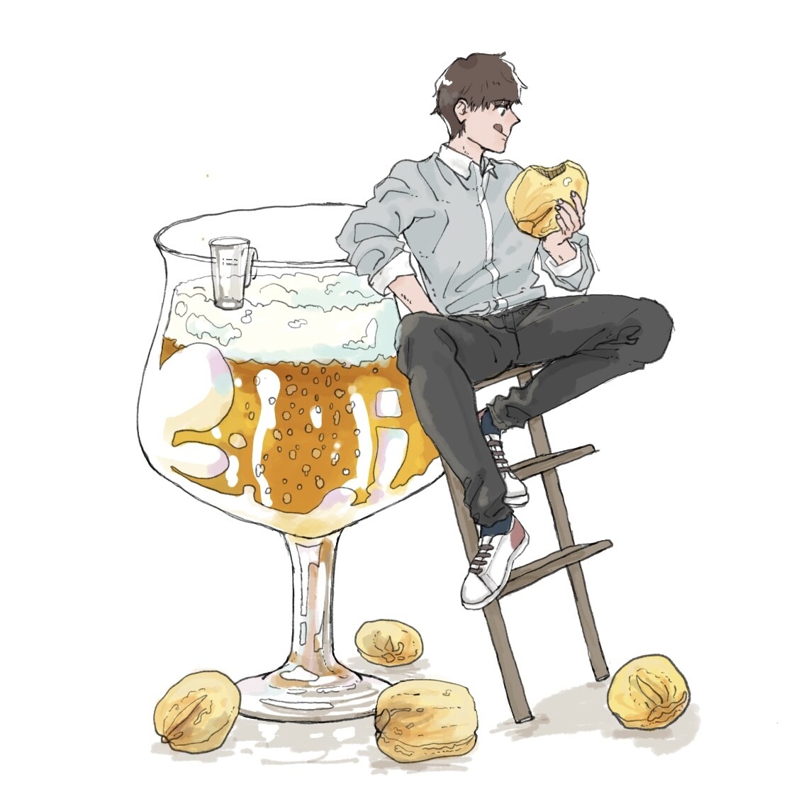 おしゃれで可愛いイラスト、挿絵描きます 人物やキャラクターがモデルの可愛いイラストお描きします イメージ3