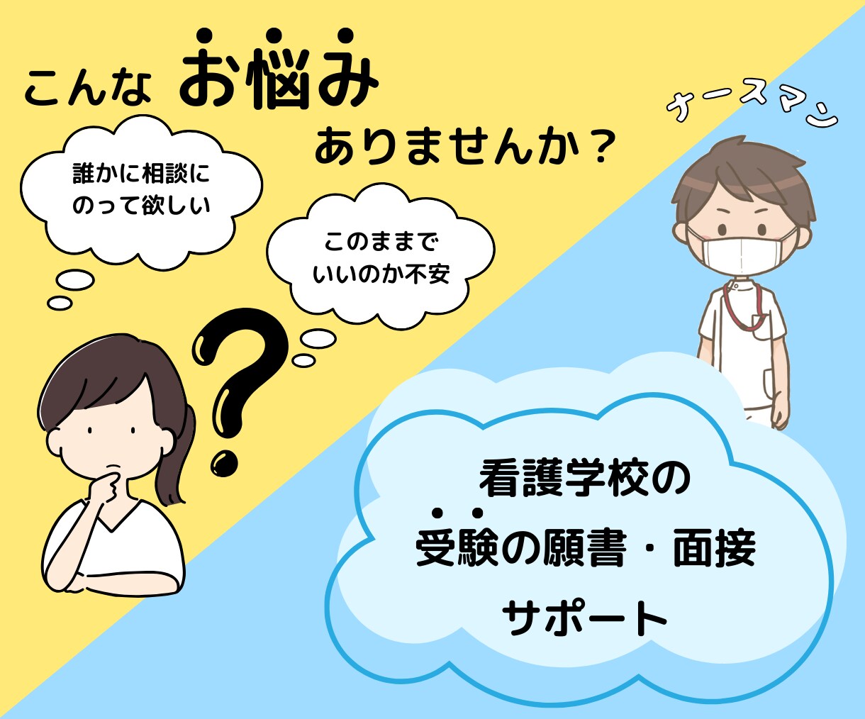 看護学校の受験の願書・面接をサポートします 看護職を目指す高校生の皆さんへ教員経験者からのアドバイス イメージ1